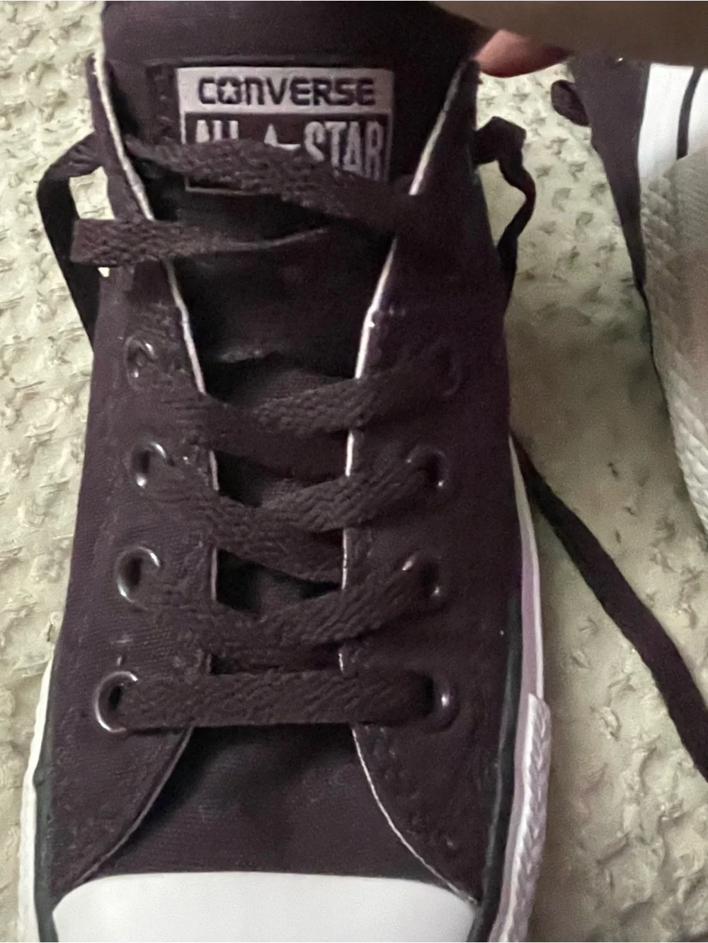 Converse Low-Top Canvas Sneakers in plum size 8.5 - Picture 7 of 8